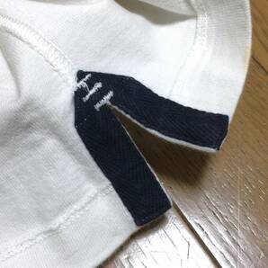 CANTERBURY カンタベリー ロゴ刺繍 厚手 コットン 長袖 ラガーシャツ ポロシャツ メンズ 3L 大きいサイズ 白 ホワイト ラグビーの画像9