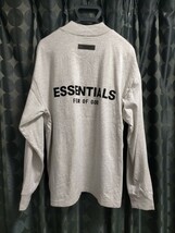 一部難あり XS essentials Tシャツ ロンT ロングTシャツ エッセンシャルズ ホワイト ESSENTIALS フィアオブゴッド fear of god fog_画像2