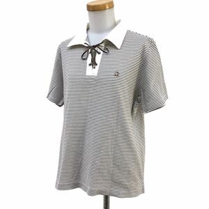 S195 大きいサイズ Munsingwear マンシングウェア ゴルフ ゴルフウェア 半袖Tシャツ Tシャツ トップス Tシャツ LL ホワイト 白 ブラウン 茶