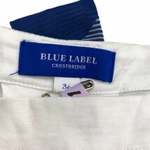 S199 BLUE LABEL CRESTBRIDGE ブルーレーベル クレストブリッジ 半袖Tシャツ Tシャツ カットソー 半袖 トップス レディース 36 ホワイト 白_画像7