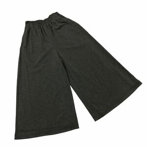 B382 MOGA Moga WASHABLE gaucho pants wide pants waist rubber pants bottoms khaki series simple lady's 2 made in Japan 