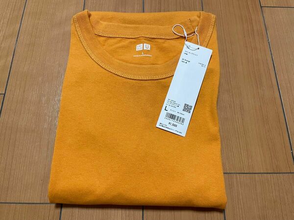 ユニクロ クルーネックTシャツ Orange