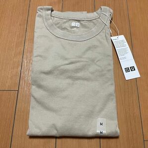 ユニクロ クルーネックTシャツ Beige