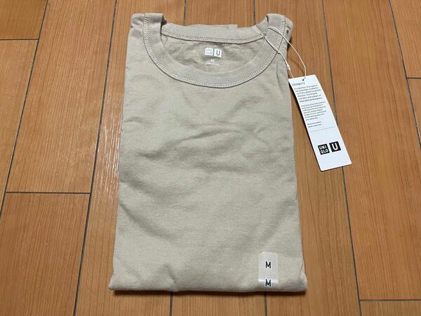 ユニクロ クルーネックTシャツ Beige