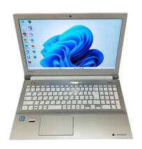 ★【驚速 TOSHIBA T75/PG i7-7500U 2.70GHz x4+16GB+SSD960GB 15.6インチノートPC】Win11+Office2021/HDMI/WEBカメラ/ブルーレイ■E041906_画像1