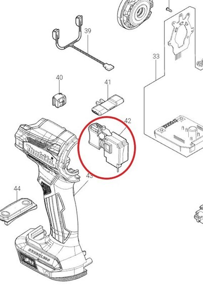 　マキタインパクトドライバー　TD172　スイッチ　TD172,TD162D,TD172D,TD001G，TW004G　共通のスイッチ