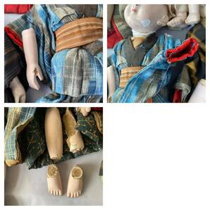 市松人形 5体 旧家蔵出し 明治時代 着物人形 アンティーク の画像4