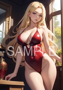 a1132『全て1点モノ』A4 美女 ポスター 高品質 アート イラスト コスプレ モデル グラビア セクシー かわいい コスプレ 美少女 アニメ ACG