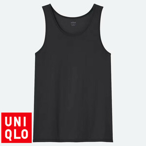 【即決 新品未開封 送料無料】UNIQLO（ユニクロ）エアリズムメッシュタンクトップ【ブラック】MEN 4XL /大きめ/ストレッチ/ドライ機能