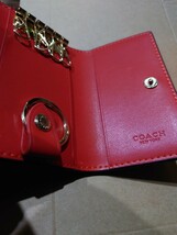 【1スタ】C-484 新品未使用 COACH ファイブ リング キー ケース シグネチャー キャンバス 並行輸入品_画像7