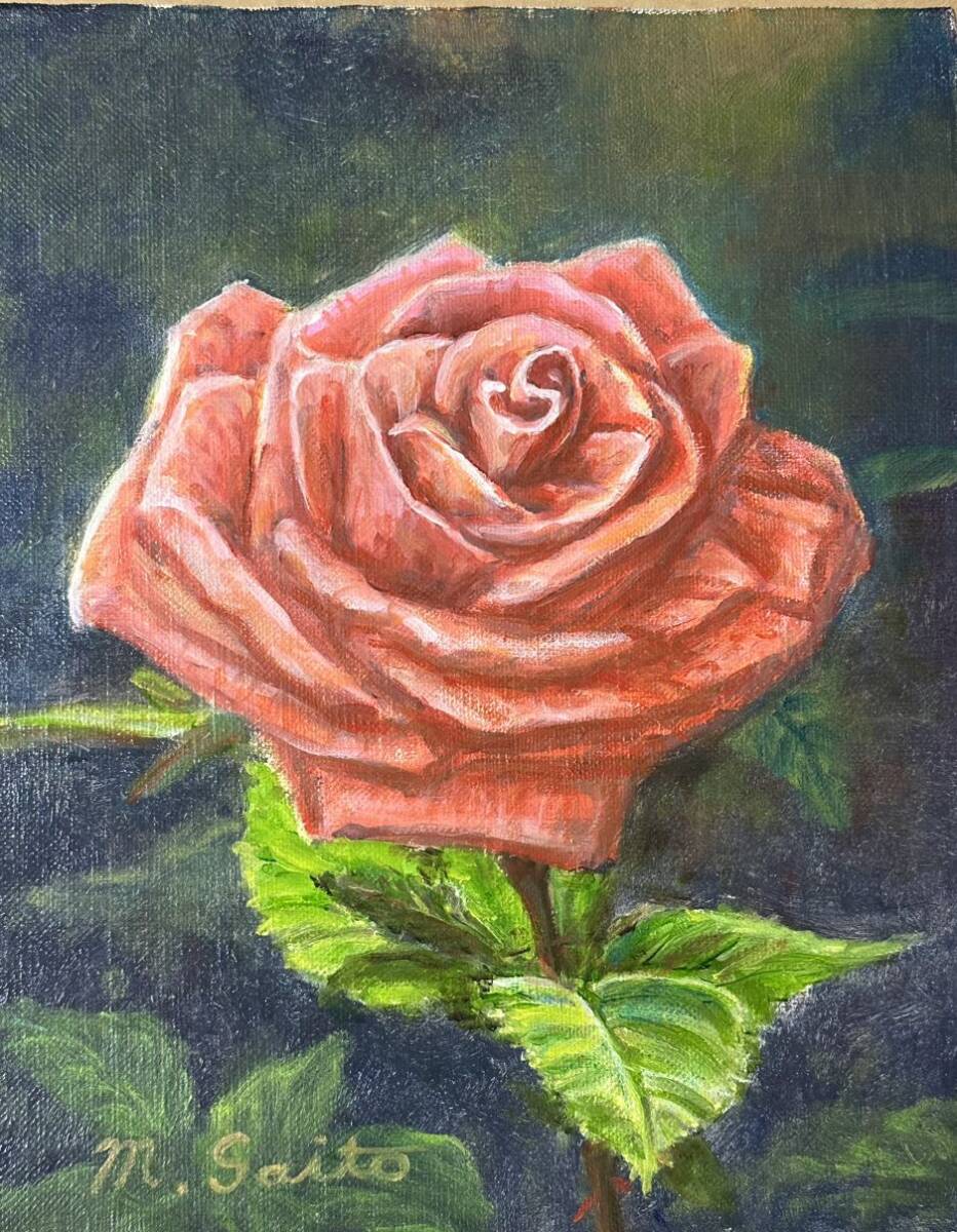 प्रामाणिकता की गारंटी★F3★ मासायुकी सैटो जंगली गुलाब माशायुकी सैटो तेल चित्रकला, चित्रकारी, तैल चित्र, स्थिर जीवन पेंटिंग