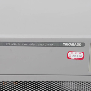 [DW] 8日保証 2024年6月次期校正 HX0750-20 TAKASAGO 0-750V/0-20A 高砂 REGULATED DC POWER SUPPLY 直流安定化電源 定電圧...[05885-0046]の画像5