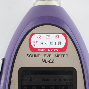 [DW] 8日保証 2025年1月次期校正 NL-62 RION UC-59L NH-26 NX-62RT リオン SOUND LEVEL METER 精密騒音計 サウンドレベルメ...[05885-0023]の画像4