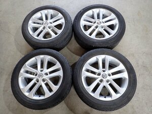 YS7796【送料無料215/55R17】ニッサン純正 ジューク純正 ティアナなどにも BS 中古夏タイヤセット ■17×7J 114.3/5H ET47■