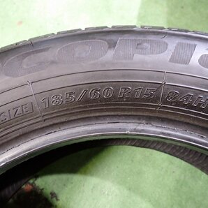 RK3363【送料無料185/60R15】2本 ブリヂストン エコピア NH200C 2021年製 中古夏タイヤ ラジアルタイヤ フィット《即決あり》の画像5