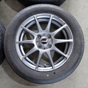 YS7814【送料無料175/65R15】フィット アクア スイフト キューブなどへ BS 中古夏タイヤアルミセット ●15×5.5J 100/4H ET43●の画像2