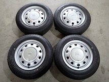 YS7762【送料無料155/80R14 88/86N】プロボックス サクシード 2023年製 中古夏タイヤセット ■14×5J 100-114.3/4H ET約40■_画像1