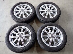 YS7955【送料無料155/65R14】N-BOX タント スペーシアなどへ ヨコハマ 中古夏タイヤセット ■14×4.5J 100/4H ET45■