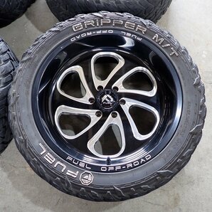 YS8155【送料無料33×12.50R22】FUEL OFF-ROAD D058 FLOW8 中古夏タイヤセット ●22×10J 139.7/6H ET-18●【個人宅配達不可】の画像2