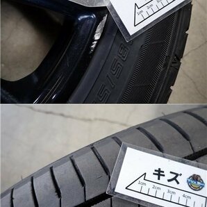 YS8122【送料無料185/55R16】スイフト ヤリス フィットなどへ 2021年製 ダンロップ 中古夏タイヤセット■16×6J 100/4H ET50■の画像9