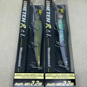 メガバス ワンテンR +1 2個セット 未開封 ITO CLEAR LAKER ＆ JUKUCHO SHAD VISION 110 ONETEN R +1の画像1