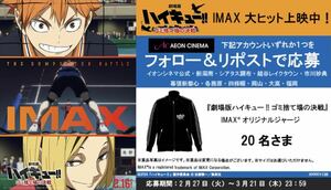 当選品　劇場版 ハイキュー!! ゴミ捨て場の決戦　IMAX オリジナルジャージ　Ｍサイズ