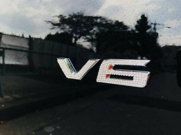2V6V★新品★トヨタ VELLFIRE ヴェルファイア 20系/30系 前期 後期共通★純正リア バックドア V6 エンブレム クリスタル ステッカー