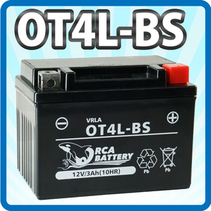 バイク バッテリー OT4L-BS 充電・液注入済み　( YT4L-BS FT4L-BS CTX4L-BS CT4L-BS ) ディオ AF27 ジョグ3KJ CT4L-BS レッツ