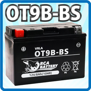バイク バッテリー OT9B-BS 充電・液注入済み (互換: YT9B-BS CT9B-4 YT9B-4 GT9B-BS FT9B-4 ) XP500 TMAX 1年保証 送料無料（沖縄除く）
