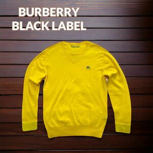 【美品】Burberry バーバリー　薄手　春ニット　ロゴマーク　　Ｌ