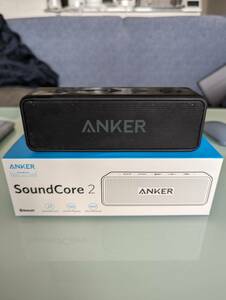 【Anker Soundcore 2】中古 (12W Bluetooth5.0 スピーカー 24時間連続再生)【完全ワイヤレスステレオ対応/ IPX7防水規格 /マイク内蔵】