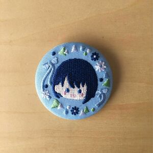 桐谷遥　刺繍缶バッジ　プロセカ　MORE MORE JUMP