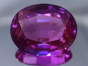 24.75ct new goods * large grain size * violet purple sapphire color black light . deep-red . discoloration compound ko Random 