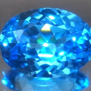 1.71ct 新品・新色・スカイブルートパーズカラー合成ヤグセラミック宝石 ＹＡＧ（イットリウム・アルミニウム・ガーネット）の画像1