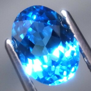 1.71ct 新品・新色・スカイブルートパーズカラー合成ヤグセラミック宝石 ＹＡＧ（イットリウム・アルミニウム・ガーネット）の画像5