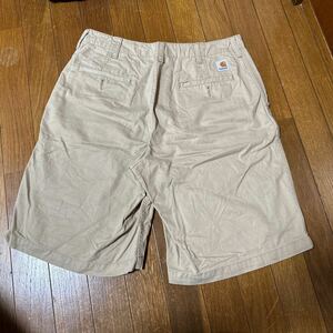 美品CARHARTTカーハート名作半パンツショートパンツジッパーLサイズ貴重ボトムスPANTS41トラウザーズハーフパンツショーツミリタリーwip