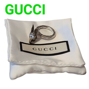 GUCCI グッチラビットリングColor シルバーAg925表記size11Made in Italy 