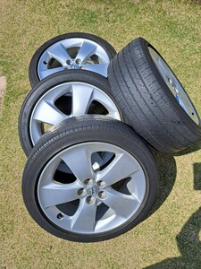 トヨタ 30プリウス ZVW30 純正 ホイール S G ツーリング 17インチ 7j 5穴 PCD100 215/45R17　四本セット