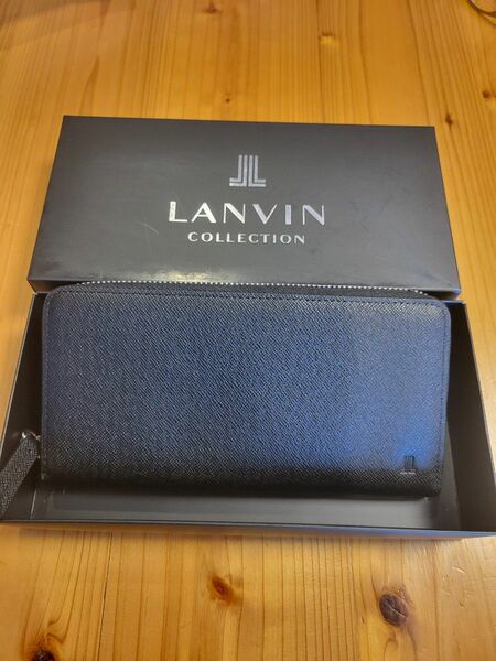 財布 美品 未使用 LANVIN ランバン ラウンドファスナー