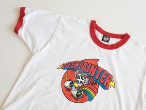 【XL】90s screen stars リンガー tシャツ USA製 ヴィンテージ アメリカ製 レッド 白T ホワイト 半袖 80s 70s 