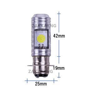 バイク ledヘッドライト led ph7 バルブ ホワイト 原付 スクーター Hi/Lo 切替 COB 汎用 6500K T19L P15d 無極性 直流 交流 b006 azの画像6