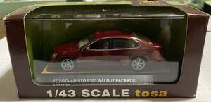 tosa トサコレクション 1/43 TOYOTA ARISTO S300 WALNUT PACKAGE RED MICA