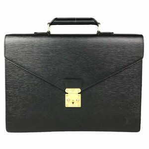 【1円～】ルイヴィトン LOUIS VUITTON バッグ ビジネスバッグ セルヴィエットコンセイエ エピ M54412 MI1907 レザー ブラック 中古