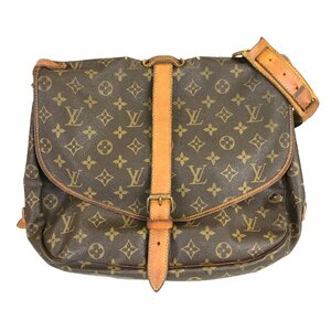 【1円～】ルイヴィトン LOUIS VUITTON ショルダーバッグ モノグラム ソミュール35 M42254 AR0965 ブラウン レザー 中古