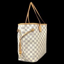 【1円～】ルイヴィトン LOUIS VUITTON バッグ トートバッグ ショルダー ネヴァーフルMM ダミエアズール N51107 SP0110 レザー ホワイト 中_画像3