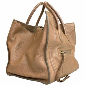 【1円～】セリーヌ CELINE バッグ ハンドバッグ トートバッグ ラゲージ ファントム レザー ベージュ ブラウン 中古の画像3