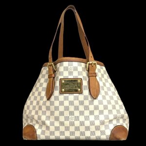 【1円～】ルイヴィトン LOUIS VUITTON バッグ ハンドバッグ トートバッグ ダミエ・アズール ハムステッドMM N51204 ホワイト 中古