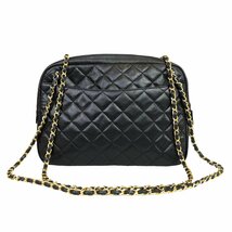 【1円～】 シャネル CHANEL バッグ チェーンショルダー マトラッセ ラムスキン ブラック ゴールド金具 ココマーク 中古_画像1