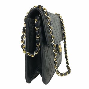 【1円～】シャネル CHANEL バック ショルダーバッグ マトラッセ チェーンショルダー 0番台 ブラック ギャランティカード付き 中古の画像2