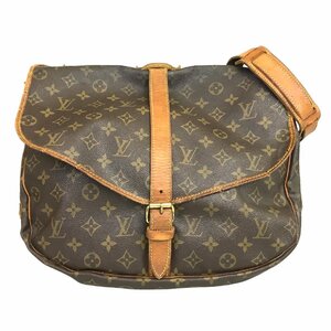 【1円～】ルイヴィトン LOUIS VUITTON バッグ ショルダーバッグ ソミュール30 モノグラム M42256 AR0945 ブラウン レザー 中古